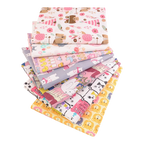 7 Pieces 9.8"X 9.8" (25cm X 25cm) Floral Printed Cotton Fabric Bundle