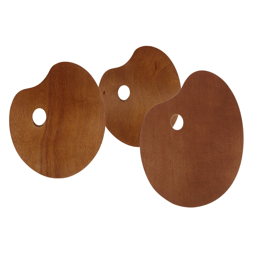 Unpainted Wooden Artist Paint Mixing Palette