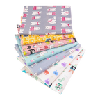 7 Pieces 9.8"X 9.8" (25cm X 25cm) Floral Printed Cotton Fabric Bundle