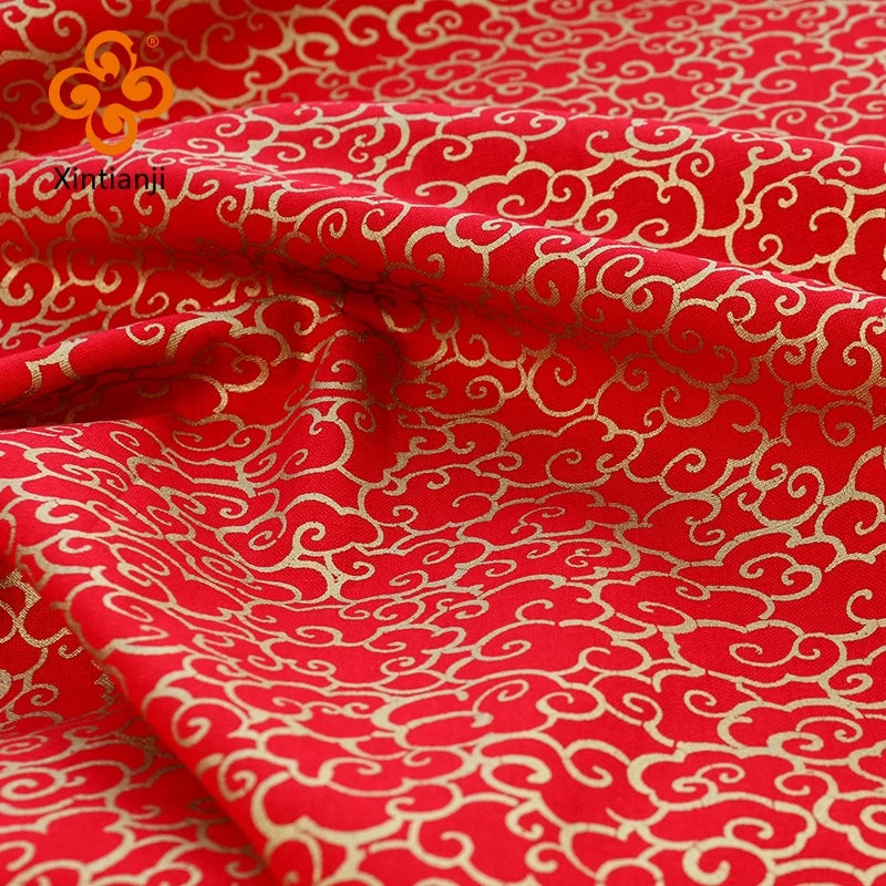 Burgundy Red Cotton Fabric By Half Yards