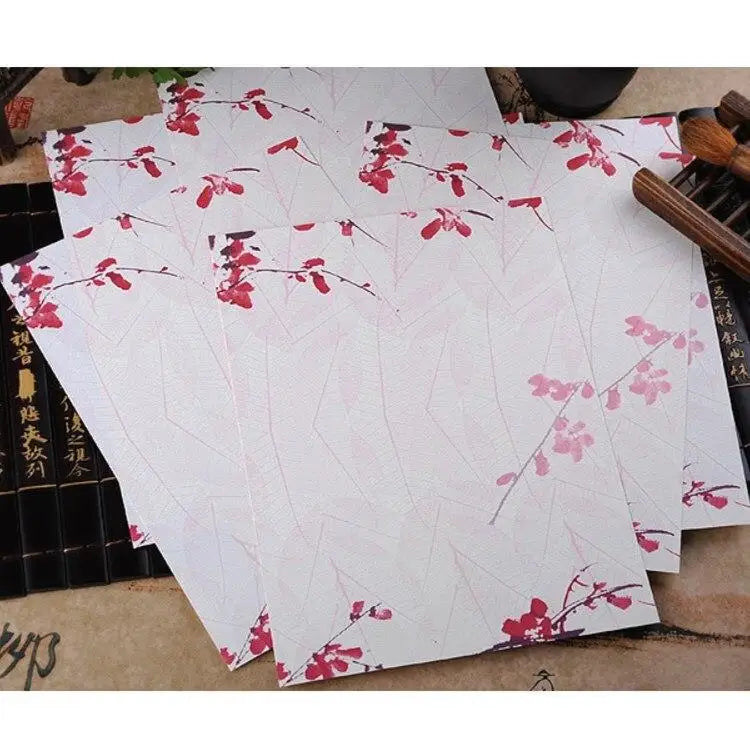8pcs Flower Pattern Writing Paper