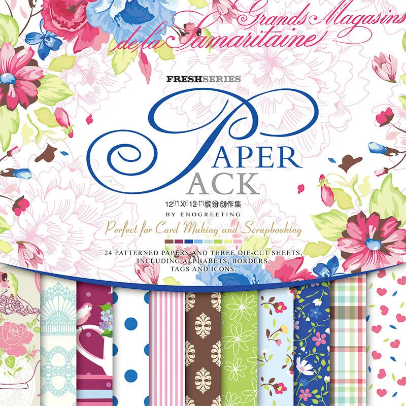 12 Inch Retro Paper Bag Scrapbook Paper