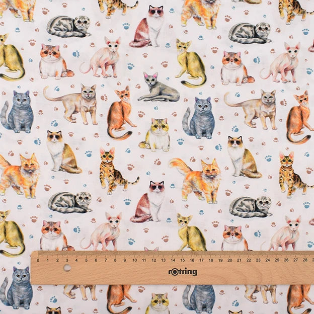 Blue Digital Printed Cotton Fabrics