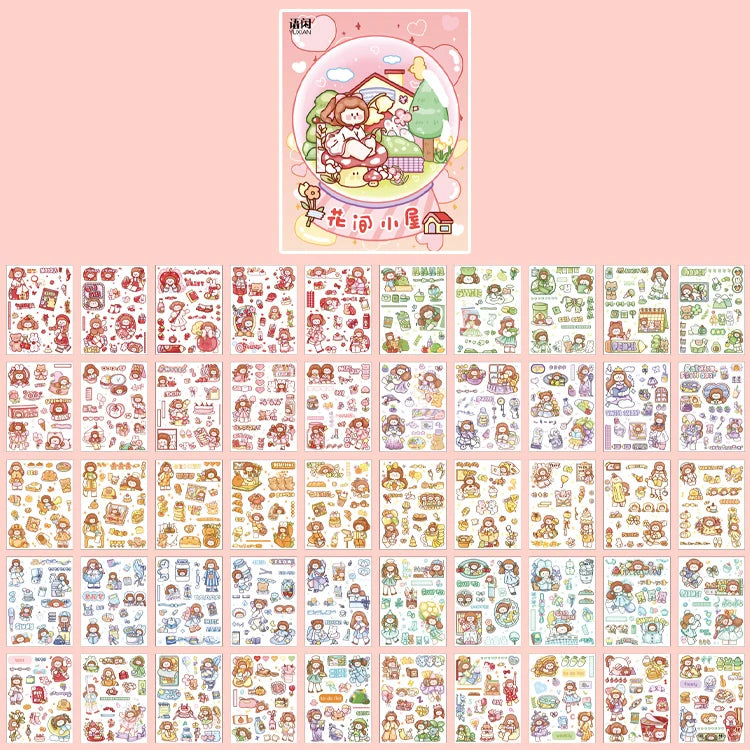 Yoofun 50 Unrepeated Patterns Decorative Stationery Stickers