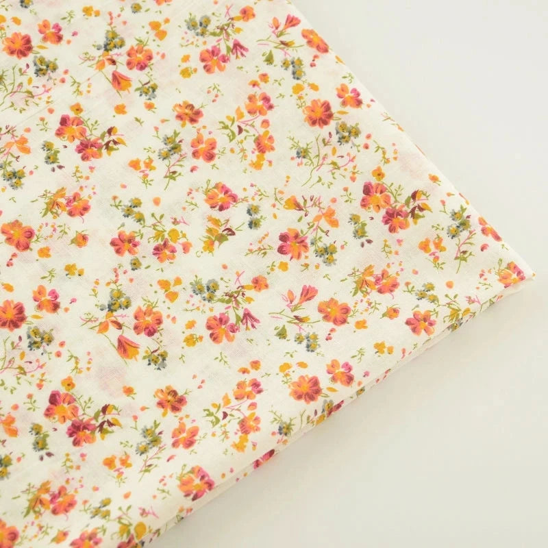 Thin Classical Flowers Design 100% Cotton Fabric