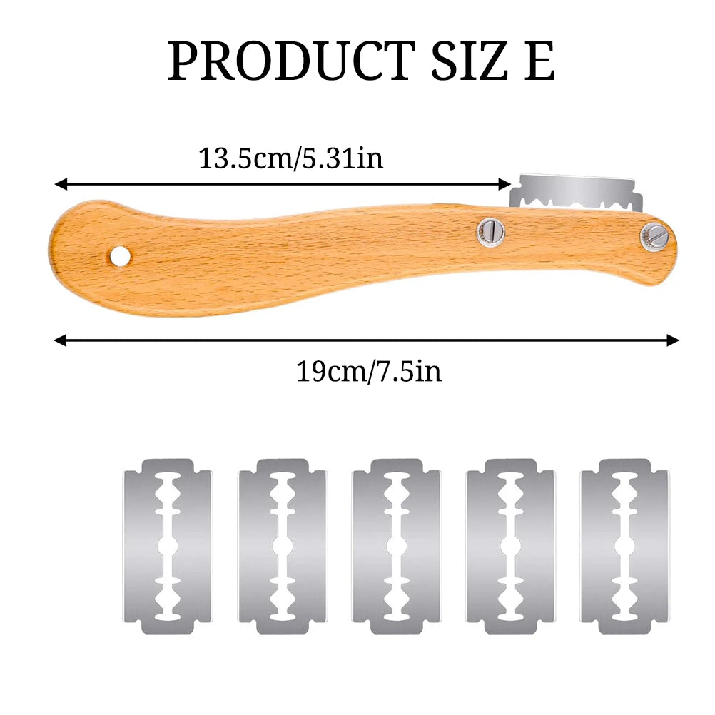 Bread Lame Wooden Handle Bread Slashing Tool