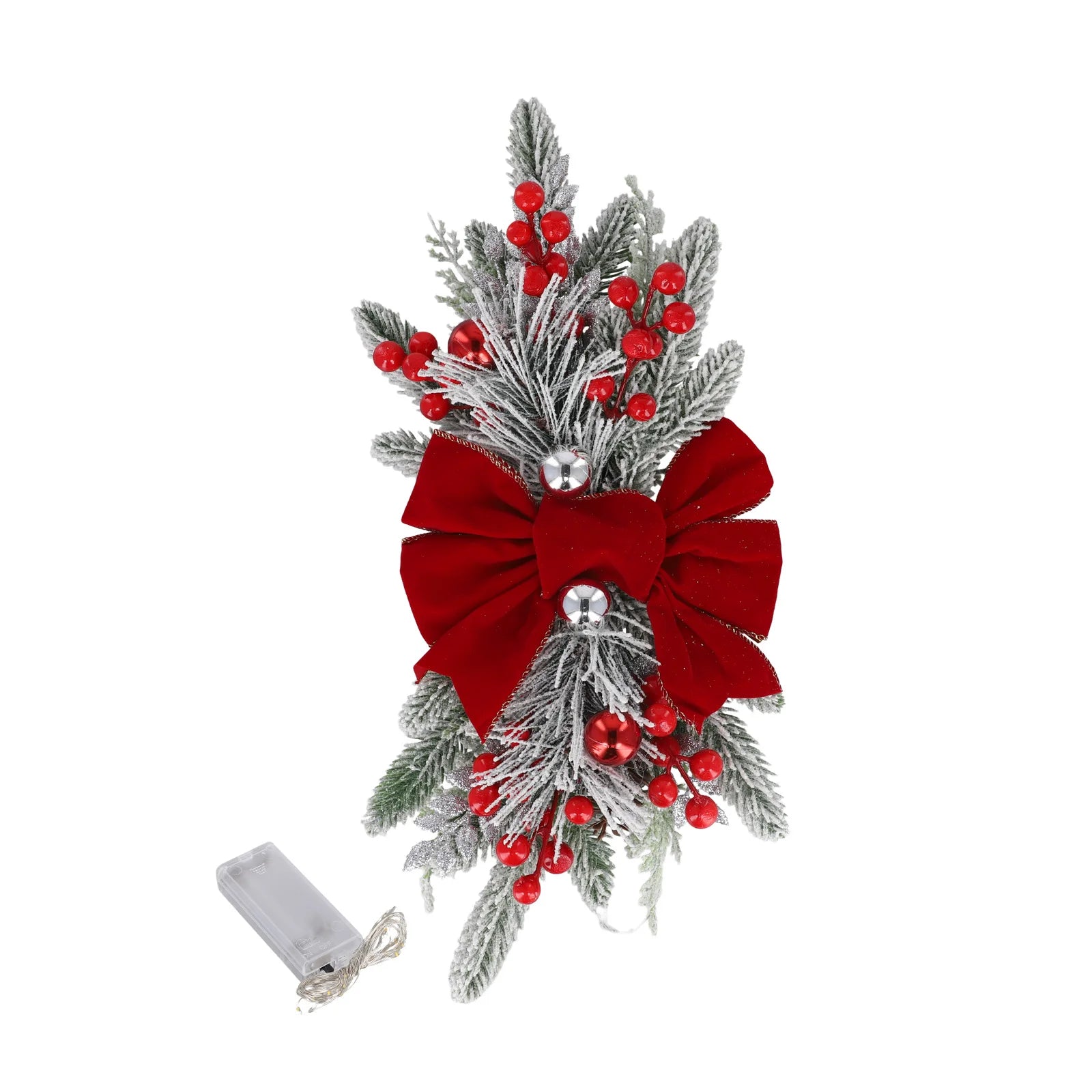 Christmas Staircase Decoration Wreath LED Decoration