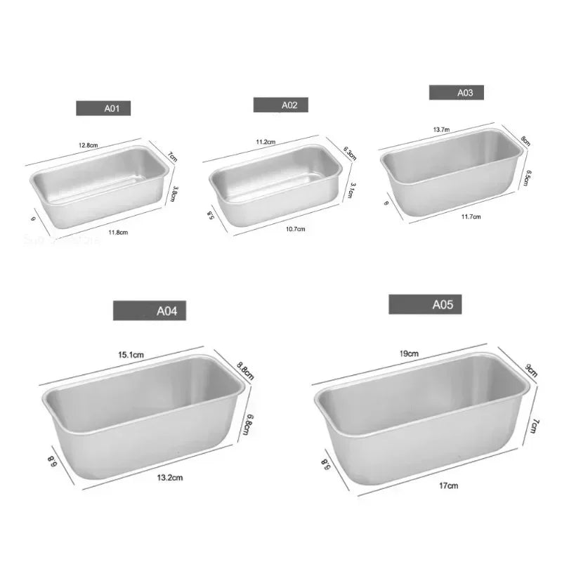 1Pc Square Box Mold Baking Tool Aluminum Alloy Non-Stick