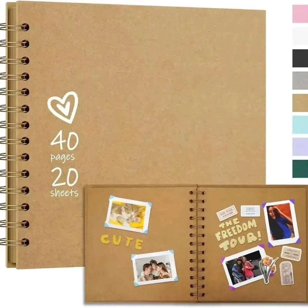 8 Inch DIY Scrapbook Album 40 Pages Hardcover Photo Albums