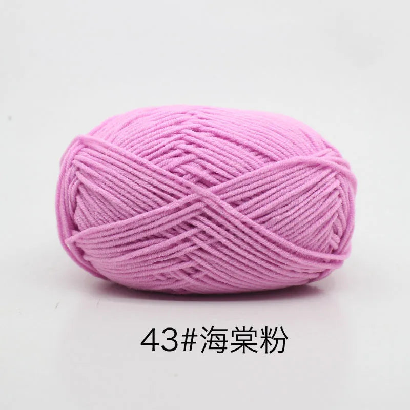 40-50g/Set 4ply Milk Cotton(80%) Knitting Yarn