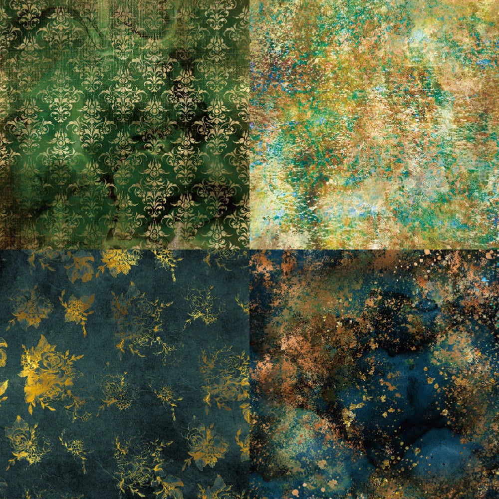 12 Sheets Baroque Style Scrapbooking Material