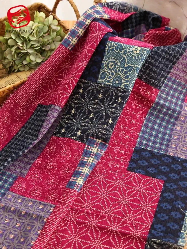 Retro-Style Ethnic Printed Cotton Fabric