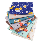 7 Pieces 9.8"X 9.8" (25cm X 25cm) Floral Printed Cotton Fabric Bundle