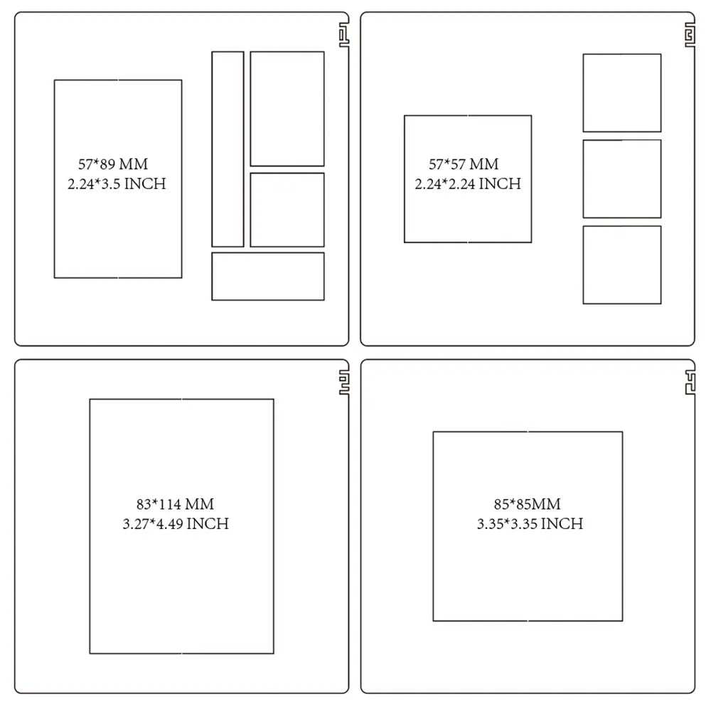 Masking Stencils Square and Rectangle Background Template
