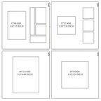 Masking Stencils Square and Rectangle Background Template