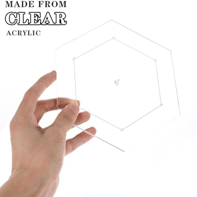 6Pcs Hexagon Quilting Template