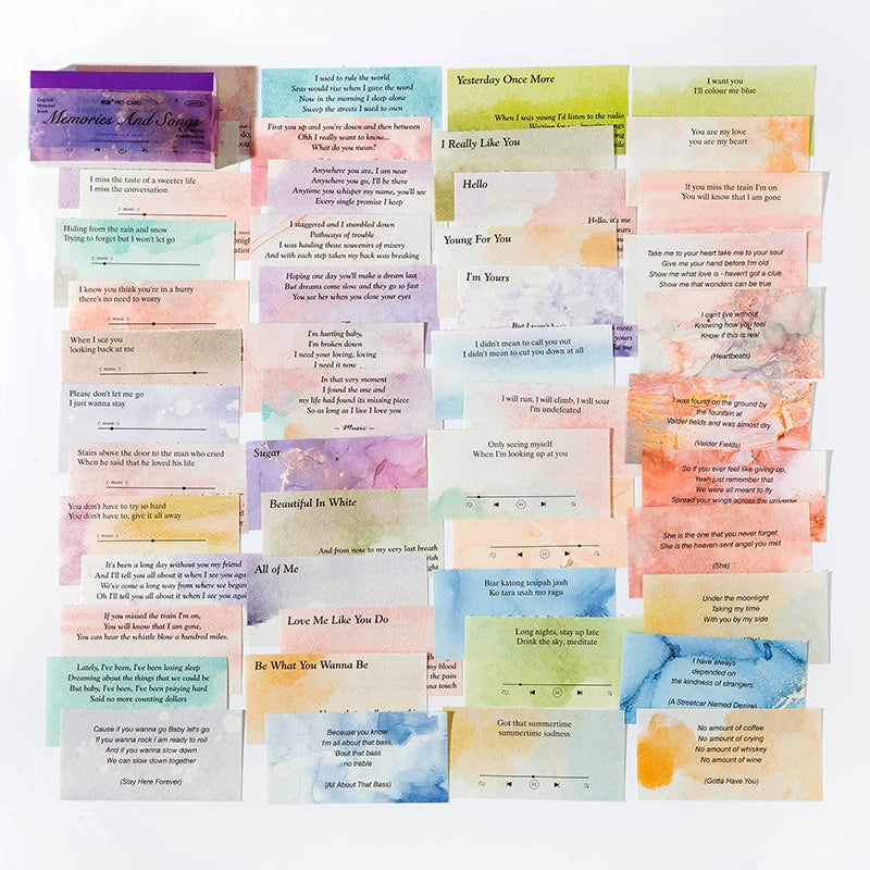 100pcs/pack English Vintage Material Scrapbooking Accessories