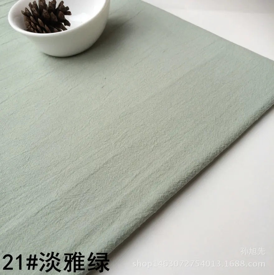 Cotton Linen Fabric Skin Texture Crepe