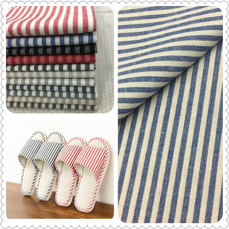 High Quality Yarn-dyed Fabric Striped Cotton Linen Fabric