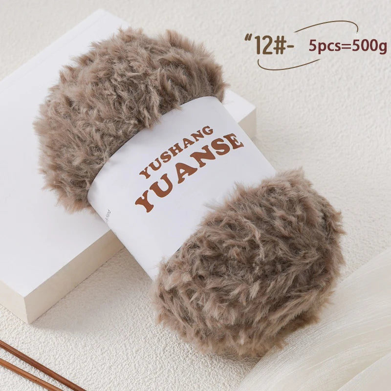 Faux Fur Yarn for Knitting