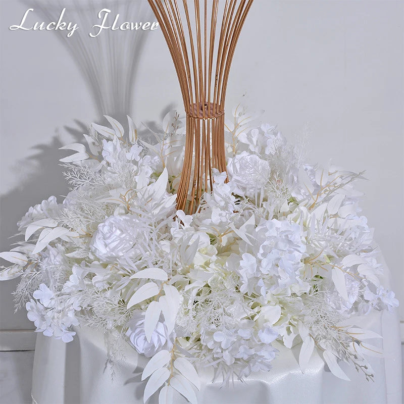 Artificial flowers Wreath Wedding Decoration Table Frame decor Floral Centerpiece Flower Backdrop Arrangement Flower Row