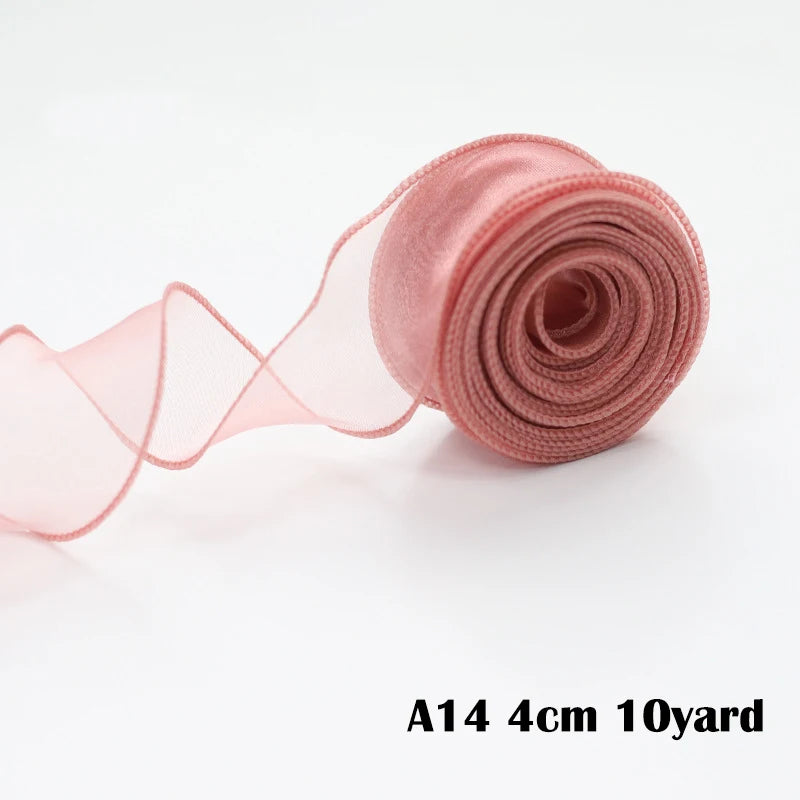 40mm 10Yards Wavy Edge Fishtail Organza Ribbon
