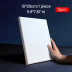 5pcs White Blank Square Artist Canvas