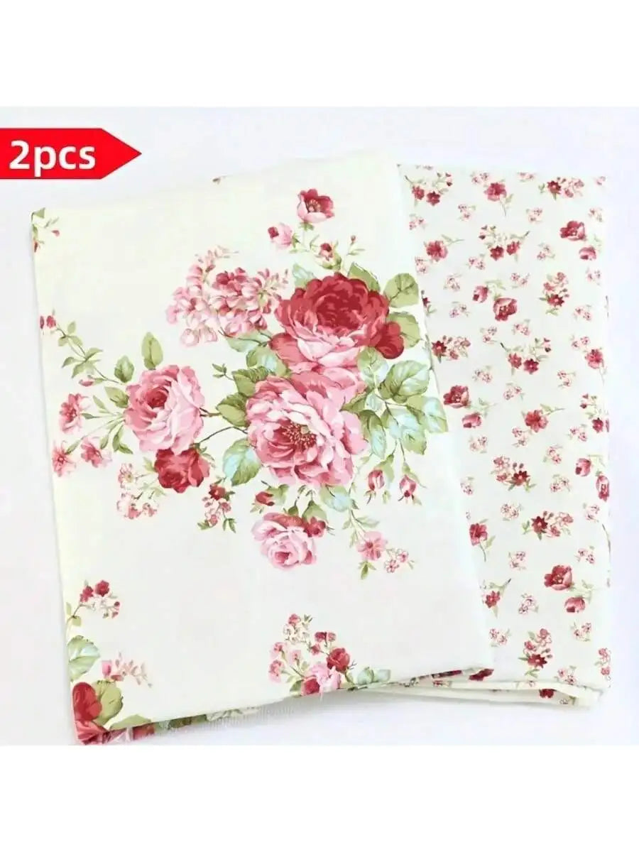Set of2 floral fabrics