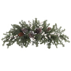 Frosted Artificial Christmas Wreaths