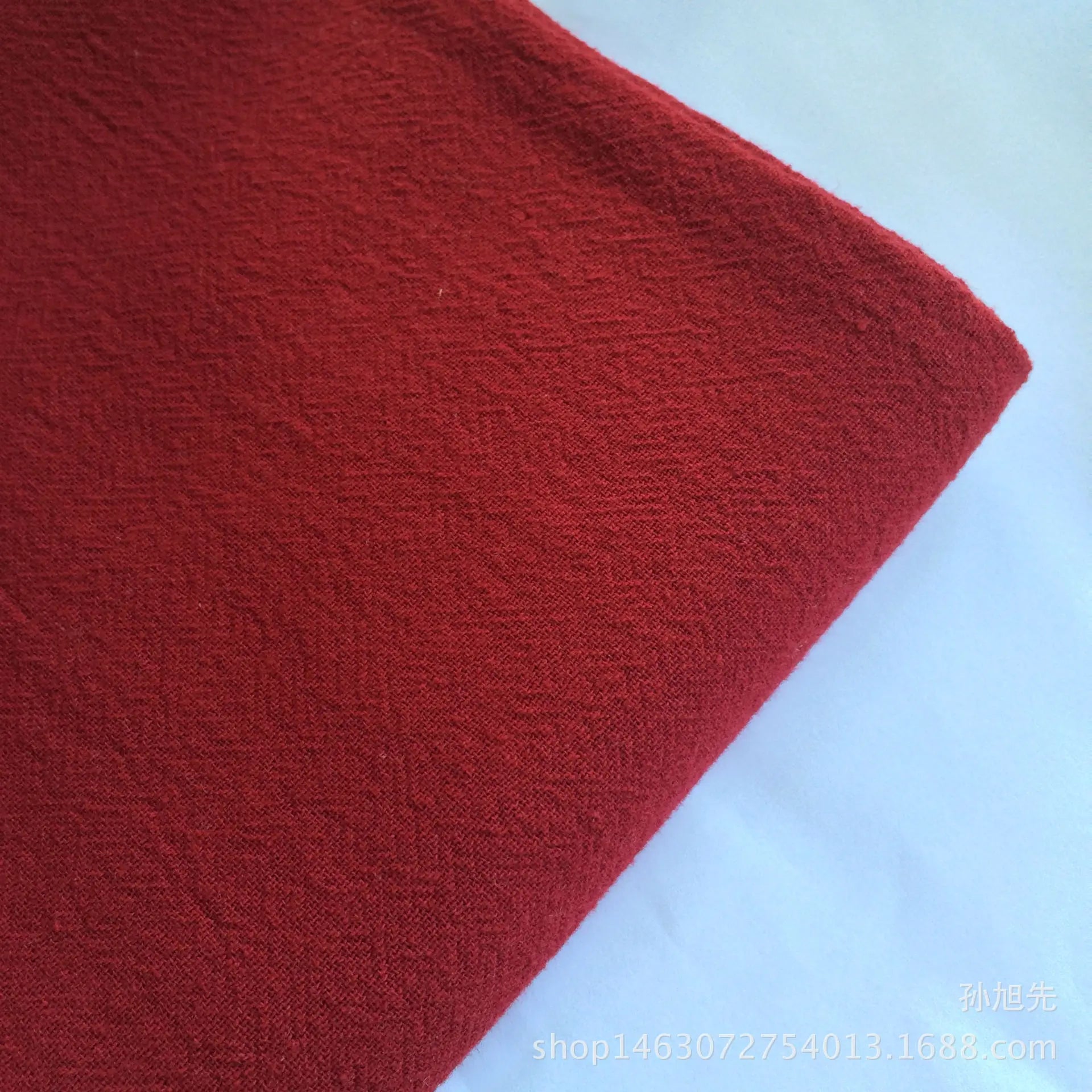 Cotton Linen Fabric Skin Texture Crepe