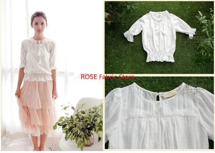 Floral Embroidery Cotton Fabric