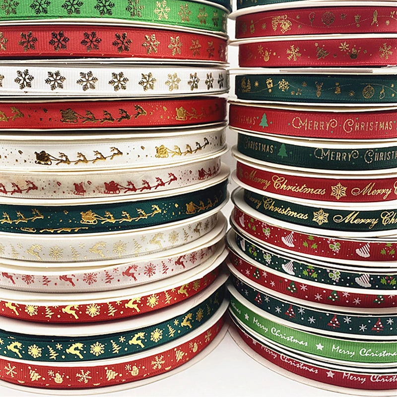 5yards/Lot 10mm Christmas Ribbon