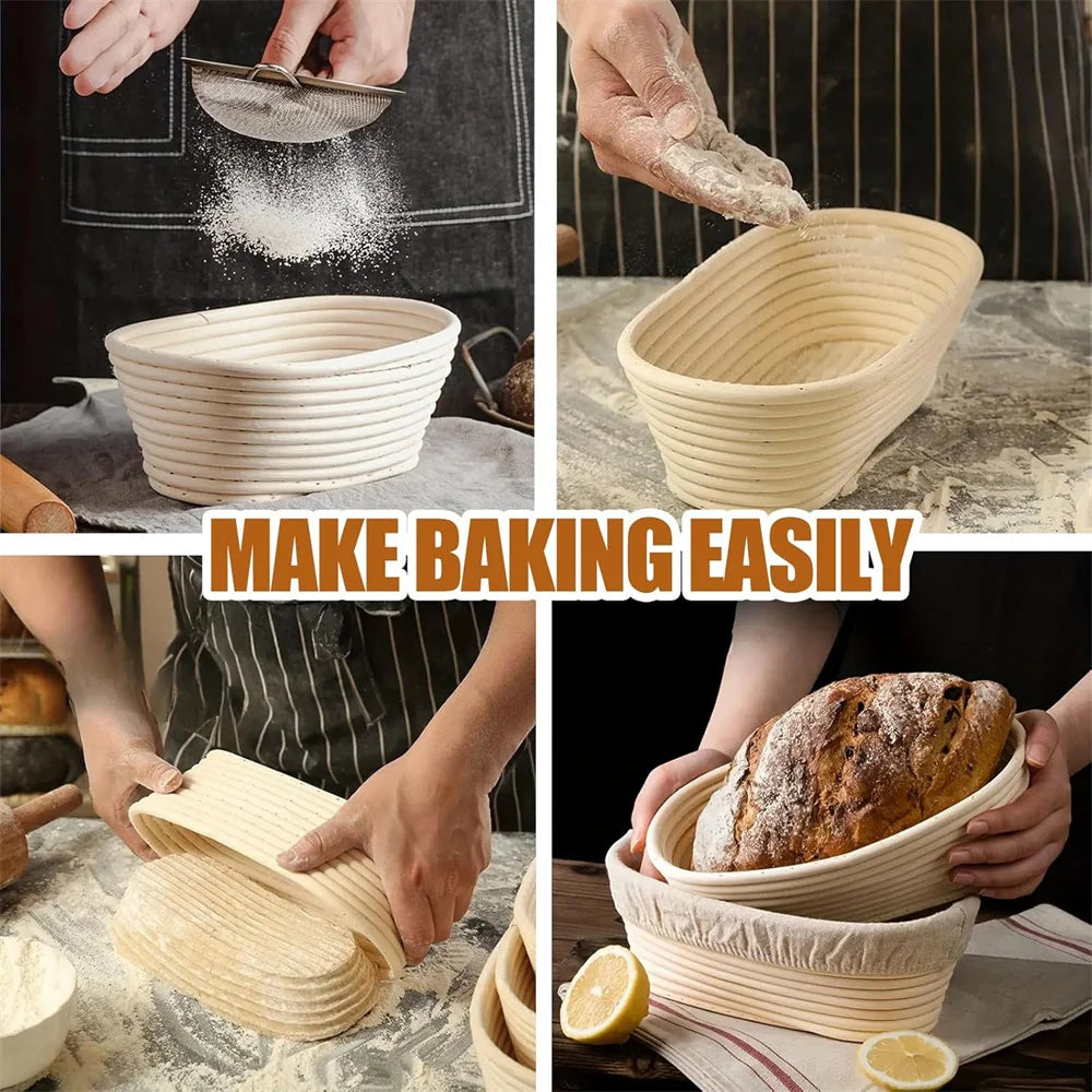 Banneton Bread Proofing Basket Set