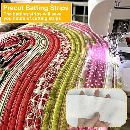 1 Roll Jelly Strip 2.25" Cotton Blend Fleece Batting 35 Yards