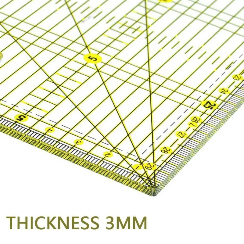 15*30 Quilters Ruler with Double Colored and Grid Lines