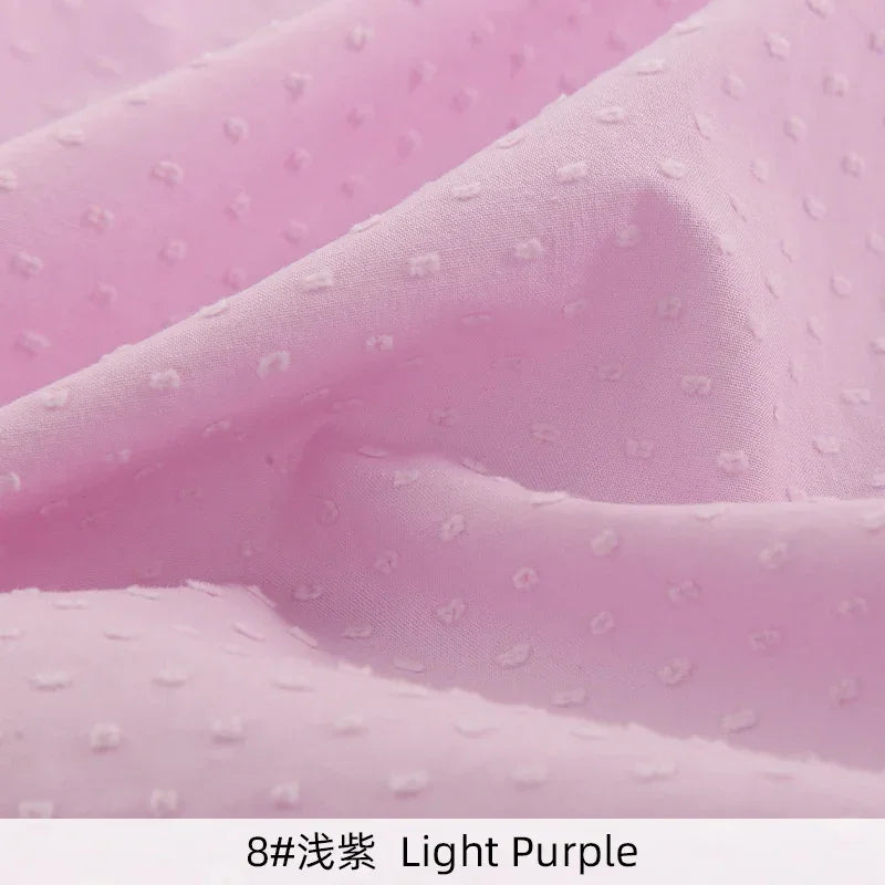 100% Cotton Jacquard Dot Swiss Woven Fabric