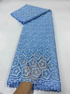 African Carbon Fiber Lace Fabric