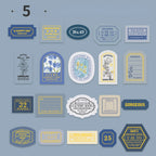 Light Retro Label Box Stickers