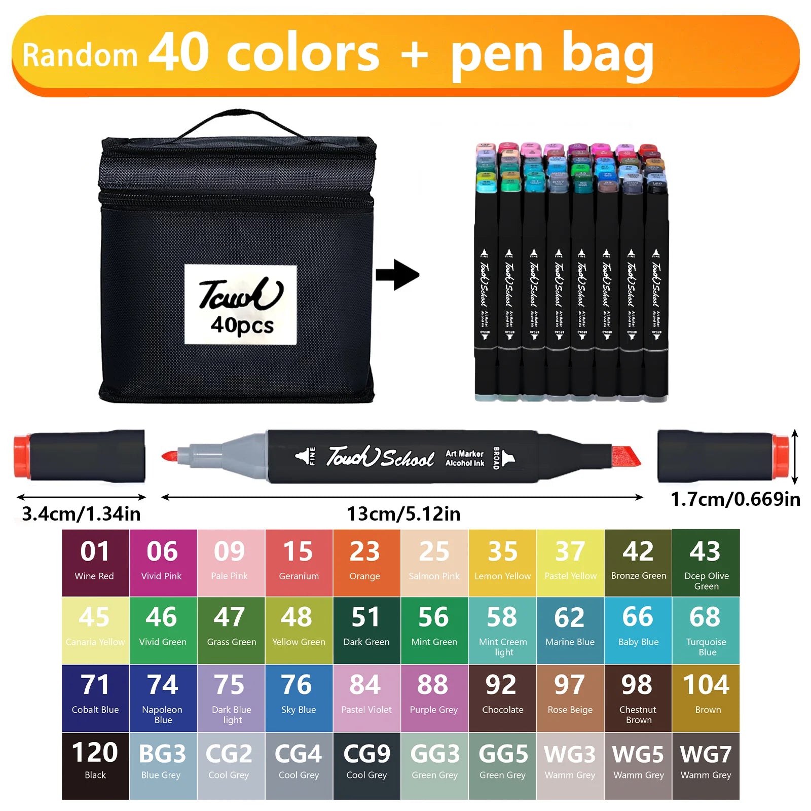 Alcohol Markers Dual Brush Tip Permanent Art Markers Set