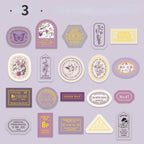 Light Retro Label Box Stickers