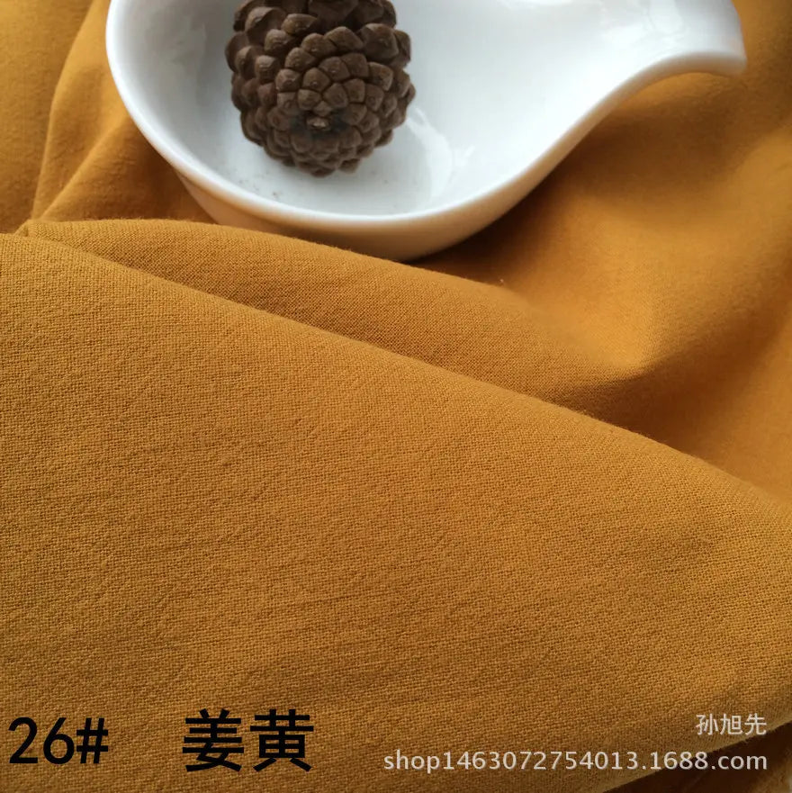 Cotton Linen Fabric Skin Texture Crepe
