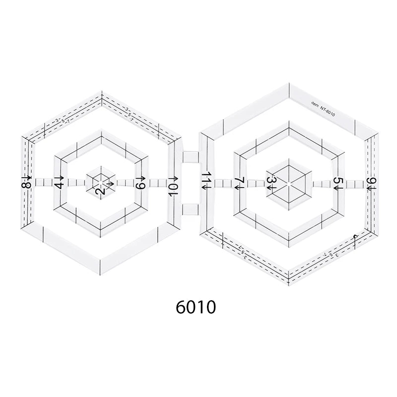 Acrylic Patchwork Ruler and Template Inches Quilting Tools