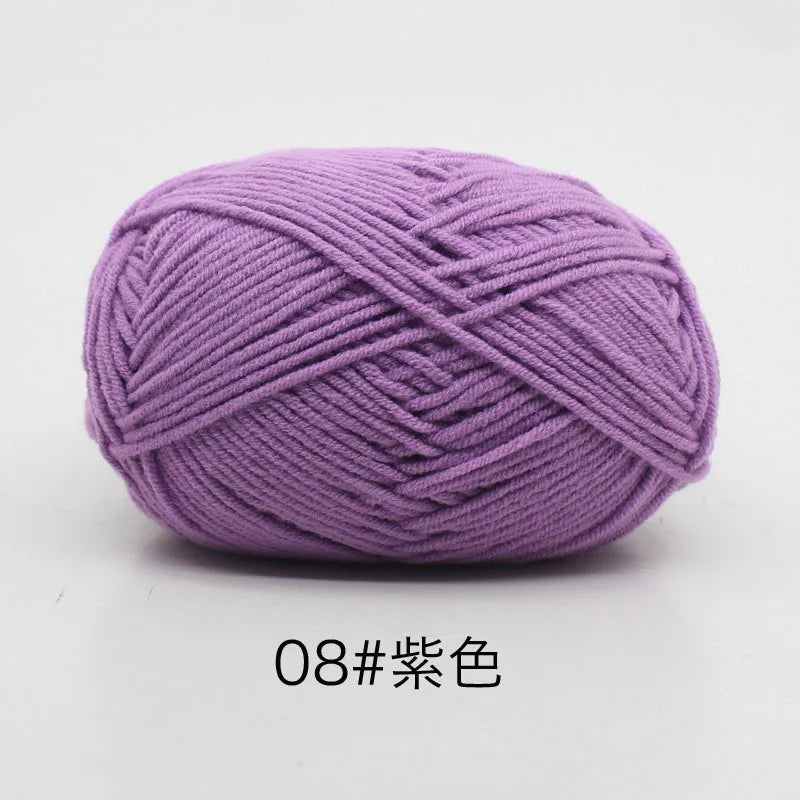 40-50g/Set 4ply Milk Cotton(80%) Knitting Yarn
