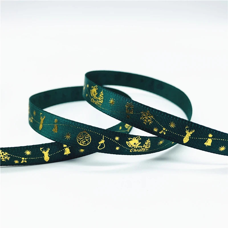 5yards/Lot 10mm Christmas Ribbon