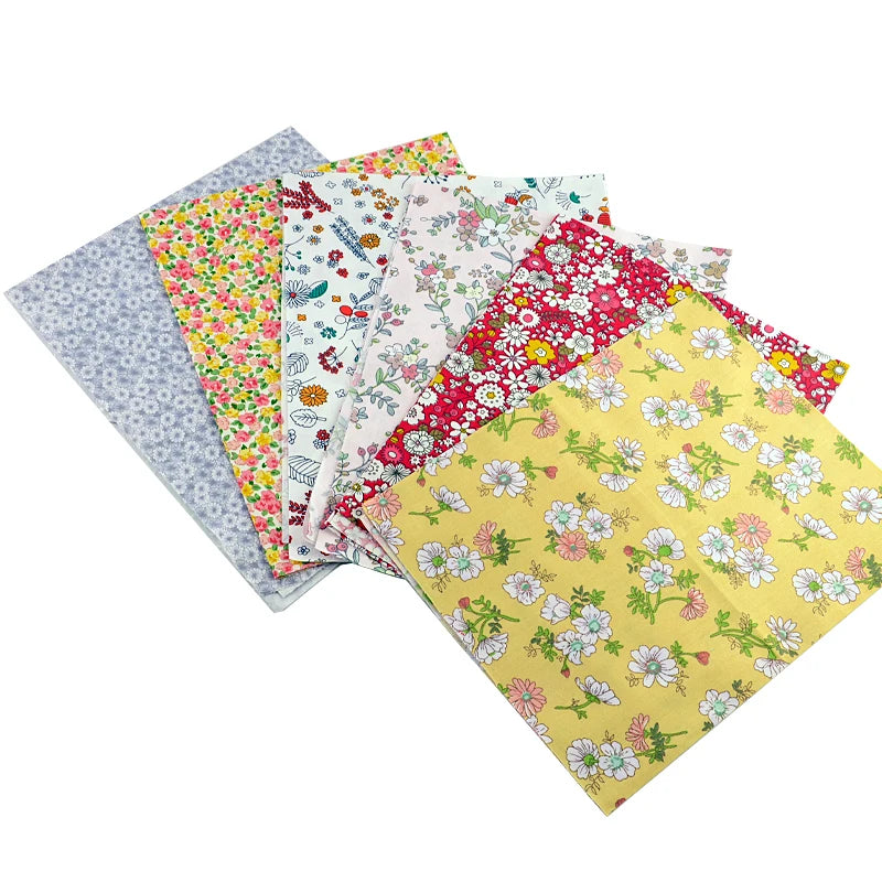 40/50*50cm 6-8 PCS Candy Color Floral Fat Quarter Fabric Bundles