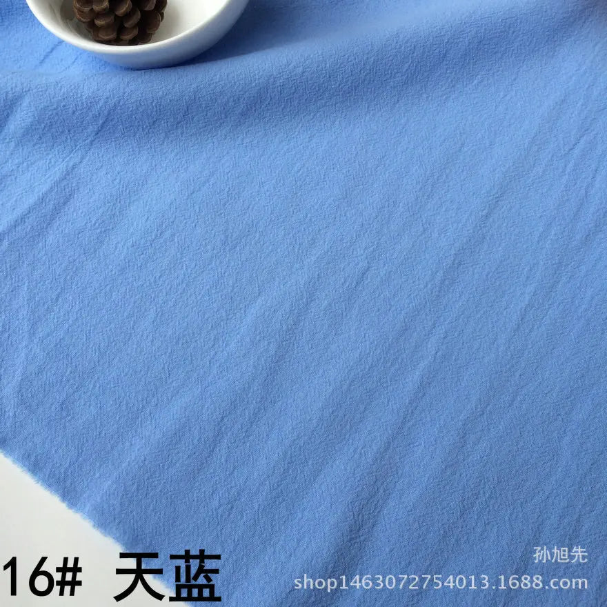 Cotton Linen Fabric Skin Texture Crepe