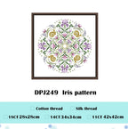 Iris pattern cross stitch kits