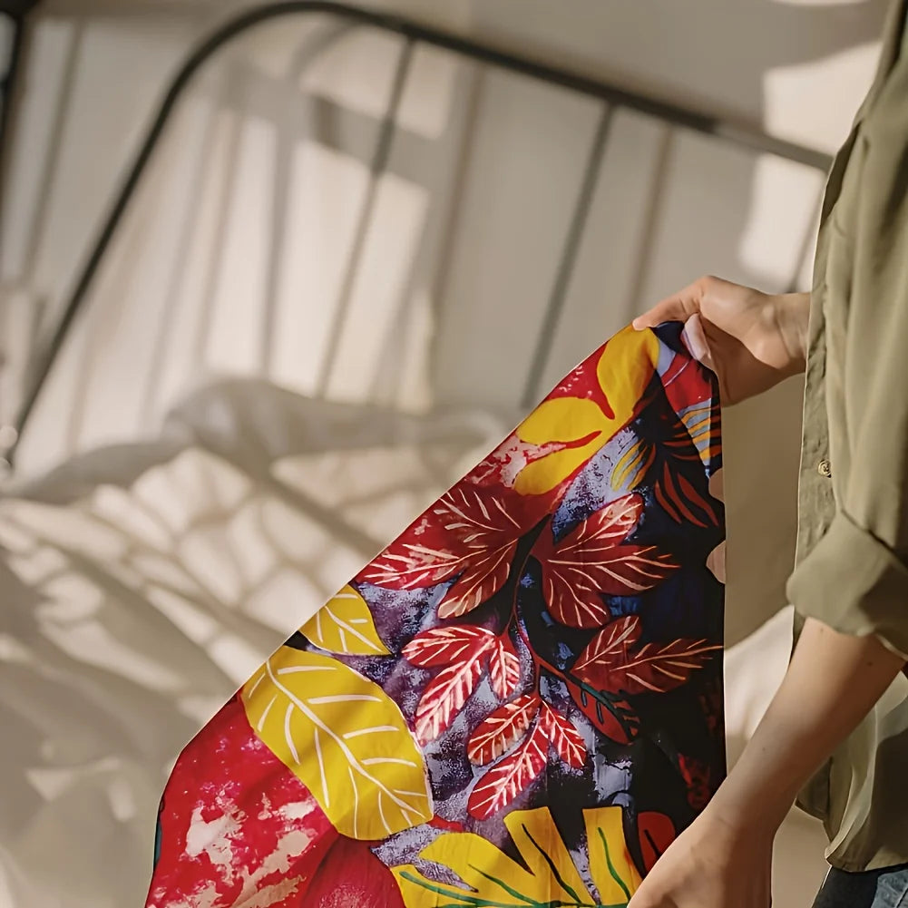 7 PCS Ethnic Linen Fabric,50 x 40cm/ 20 x 16 Inches Vintage Fat Quarters