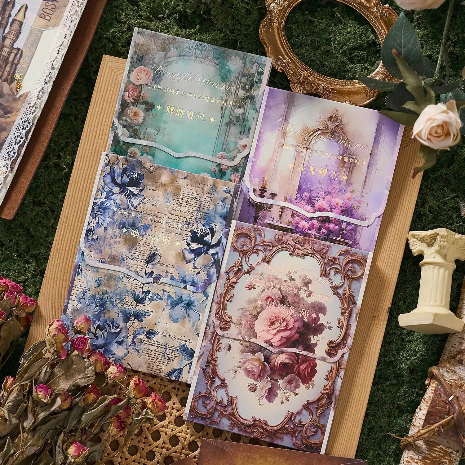 50 sheets Large Size Vintage Scrapbooking