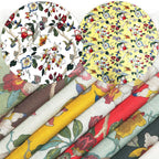 Classic Floral and Bird Linen Cotton Printed Fabric